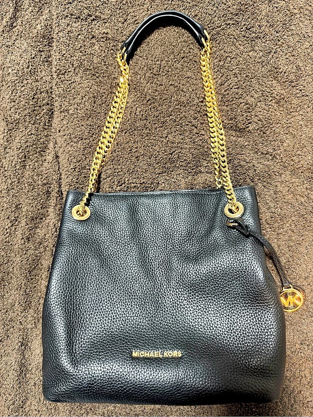 Michael Kors Jet Set Chain Shoulder Tote in Black NWT